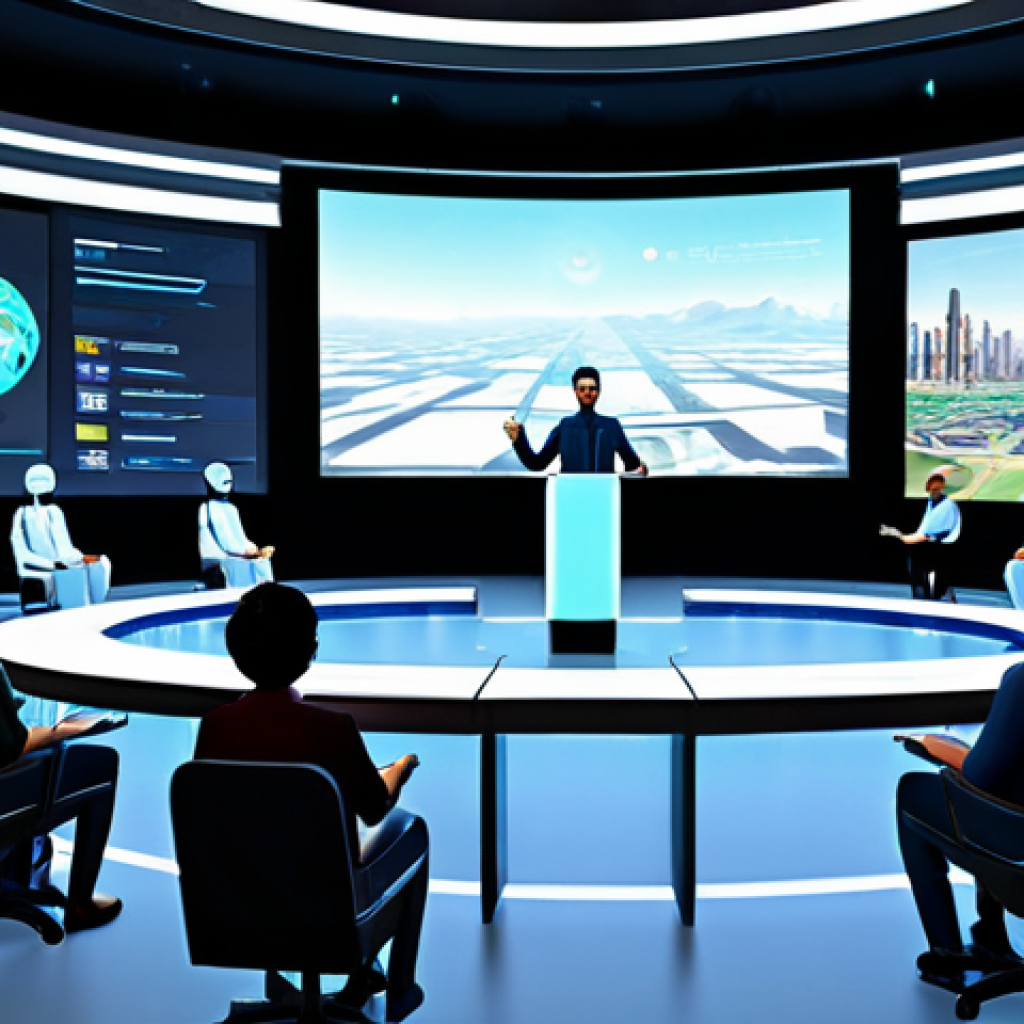 Metaverse Community Meeting**
"A diverse group of avatars attending a virtual town hall meeting in a futuristic metaverse environment, fully clothed, appropriate attire, safe for work, professional setting, perfect anatomy, natural proportions, high quality, digital art, bright and engaging atmosphere, avatars actively participating, some raising hands, clear display screens showing data, well-lit, modest clothing, family-friendly."
**