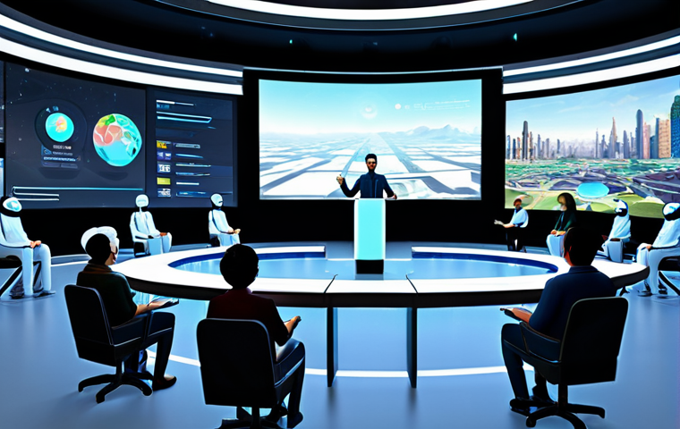 Metaverse Community Meeting**
"A diverse group of avatars attending a virtual town hall meeting in a futuristic metaverse environment, fully clothed, appropriate attire, safe for work, professional setting, perfect anatomy, natural proportions, high quality, digital art, bright and engaging atmosphere, avatars actively participating, some raising hands, clear display screens showing data, well-lit, modest clothing, family-friendly."
**