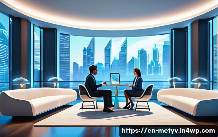 메타버스 커뮤니티의 혁신적 협업 모델 - **Prompt:** A diverse group of professional avatars (male and female, wearing business casual attire...