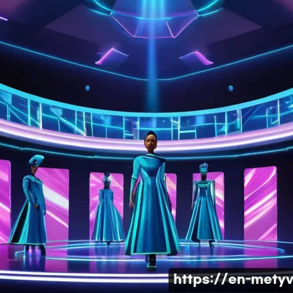NFT와 메타버스 커뮤니티의 관계 - **"A vibrant, high-definition digital painting depicting a diverse group of avatars attending an exc...