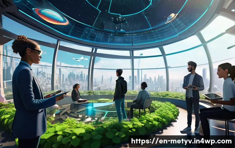 메타버스 커뮤니티의 트렌드 분석 - **Prompt 1: The Creative Nexus of Metaverse Builders**
"A vibrant, high-angle shot of a futurist...